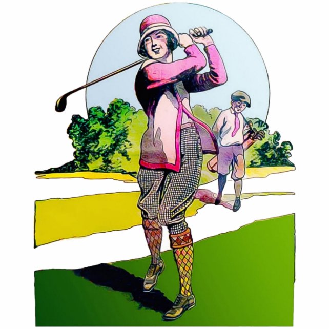 Photo Sculpture Sculpture du bureau de golf pour femmes des années (Devant)