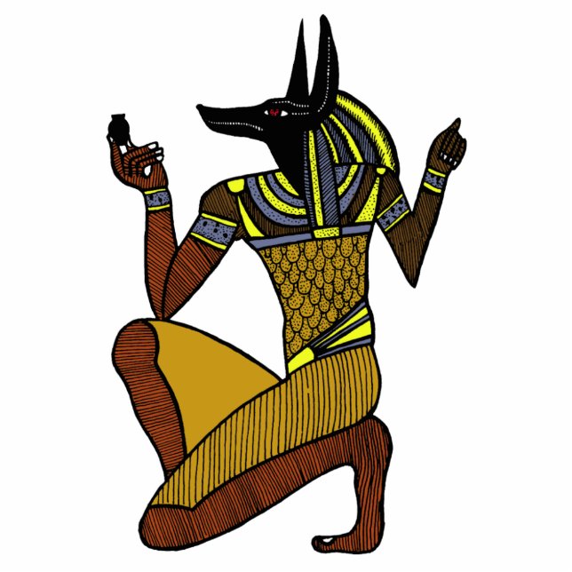 Photo Sculpture Sculpture en photo d'agenouillement Anubis (Devant)