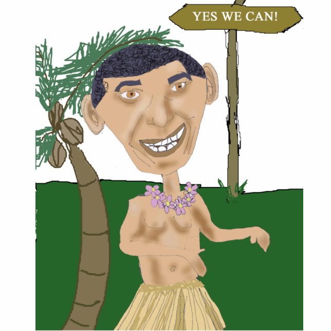 Photo Sculpture Sculpture en photo de caricature d'Obama (Devant)