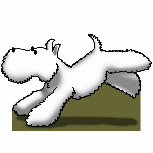 Photo Sculpture Sculpture en photo de course de Westie (Devant)