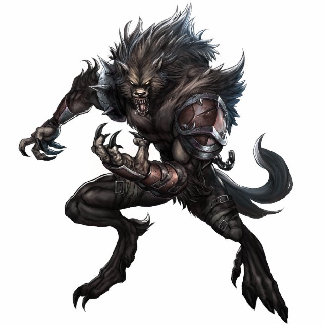 Photo Sculpture Sculpture en photo de monstre - loup-garou (Devant)