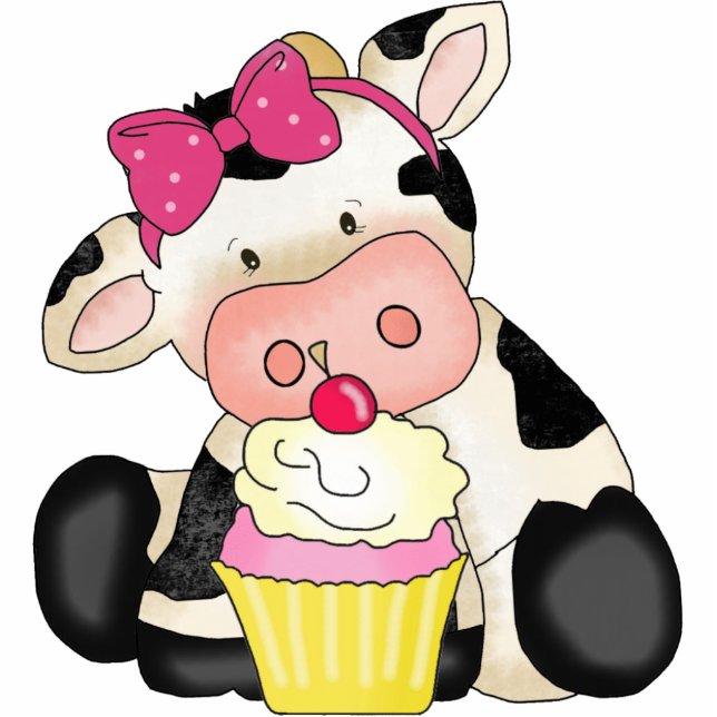 Photo Sculpture Sculpture en vache à petit gâteau (Devant)