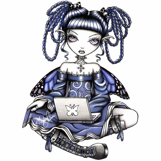 Photo Sculpture Sculpture féerique en photo de dessus bleu de (Devant)