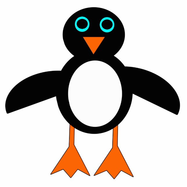 Photo Sculpture Sculpture photo de mignon pingouin (Devant)