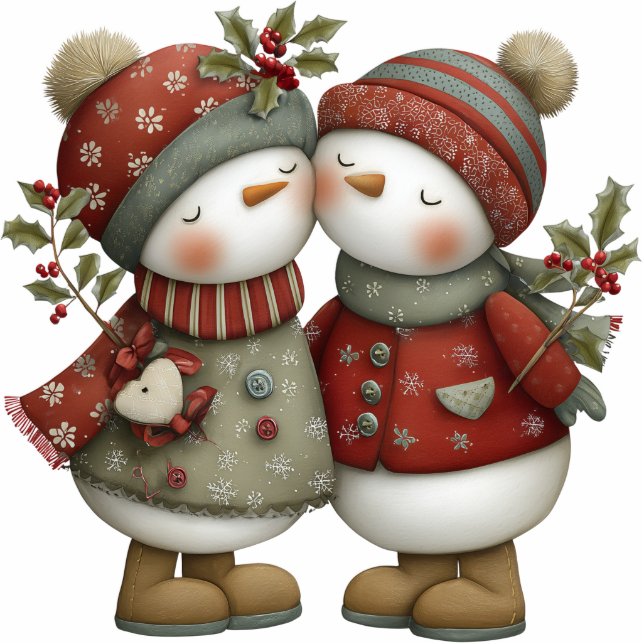 Photo Sculpture Snowman Companions (Devant)