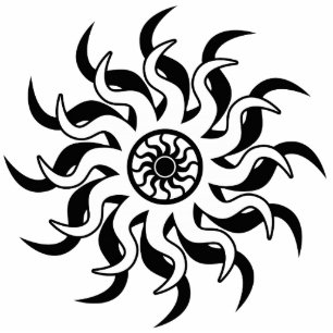 Photo Sculpture Soleil Tribal Noir Et Blanc Sud-Ouest