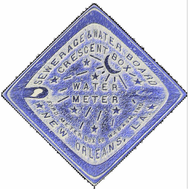 Photo Sculpture Square Water Meter (Devant)