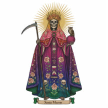 Statue 2D de sainte Santa Muerte Sainte Mort Color