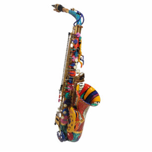 Photo Sculpture Statue acrylique saxophone colorée par Juleez