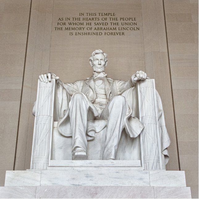 Photo Sculpture Statue d'Abraham Lincoln (Devant)