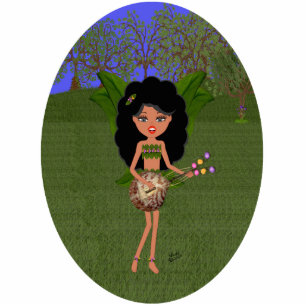 Photo Sculpture Stormy the Green Wingen Faery avec une guitare