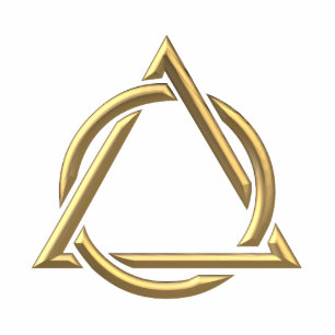 Photo Sculpture Symbole "à trois dimensions" d'or de trinité