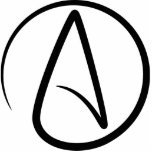 Photo Sculpture Symbole athéisme - Symbole athée<br><div class="desc">Symbole de l'athéisme noir. Un grand cadeau pour les athées,  un cadeau pour les philosophes,  un cadeau pour les scientifiques et une idée de cadeau pour les athées cool.</div>