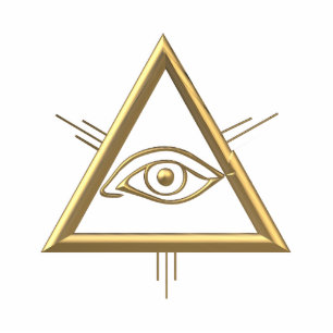 Photo Sculpture Symbole oeil de Dieu "3D" d'or