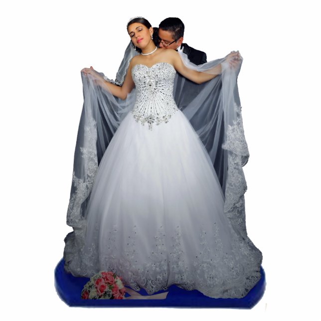 Photo Sculpture Téléchargement ICI VOTRE photo DEBOUT de mariage (Devant)