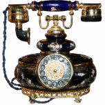 Photo Sculpture Téléphone antique<br><div class="desc">Un téléphone antique avec du charme décoré de jolies fleurs. Un téléphone antique avec du charme décoré de jolies fleurs.</div>
