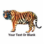 Photo Sculpture Tigre de Sibérie<br><div class="desc">Image légèrement stylisée d'un Tigre Sibérien (Panthera tigris tigris). Customisez en ajoutant votre propre texte. Vous pouvez modifier la couleur du texte. Le Tigre de Sibérie, alias Amur Tiger ou Ussuri Tiger, se trouve dans certaines parties de la Russie et de la Chine. Il y en a peut-être encore quelques-uns...</div>
