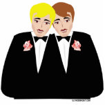 Photo Sculpture Topp de gâteau Mariage gay<br><div class="desc">Gay Mariage Cake Toppers pour deux mariés se marier. Des toppers à gâteau gay pour célébrer leur mariage gay et leur mariage à la réception de mariage.</div>