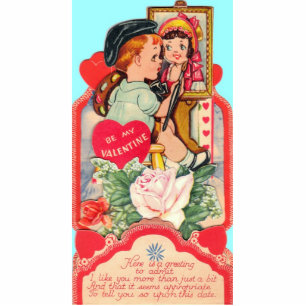 PHOTO SCULPTURE VALENTINES HAUT DOLL ART - VALENTINES DAY