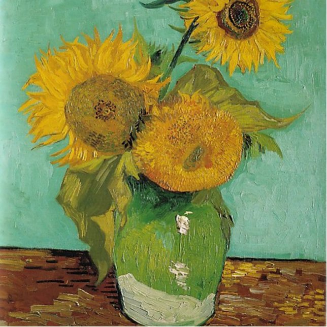 Photo Sculpture Vase avec trois tournesols, Vincent van Gogh (Devant)