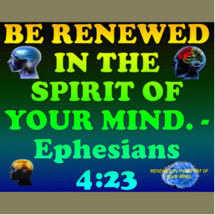 Photo Sculpture verset biblique des Éphésiens 4:23.