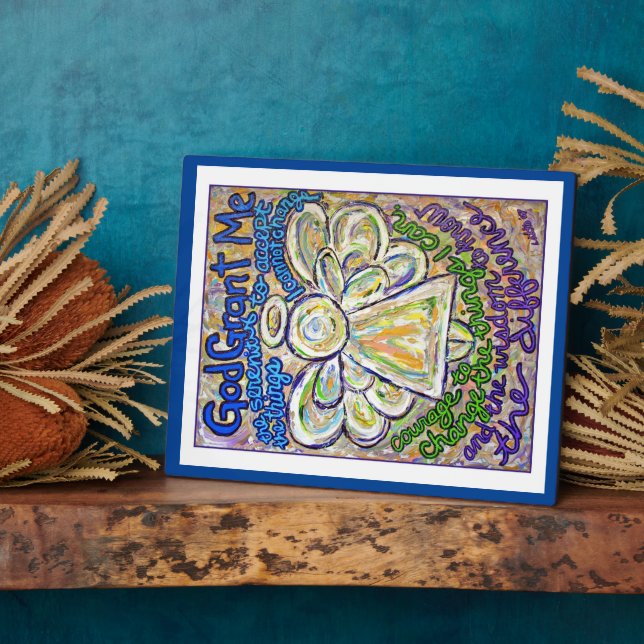 Photo Sérénité Prière Ange Peinture Art Plaque (Côté)