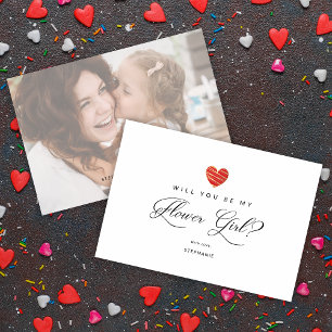 Photo Serez-Vous Ma Fille Coeur Rouge