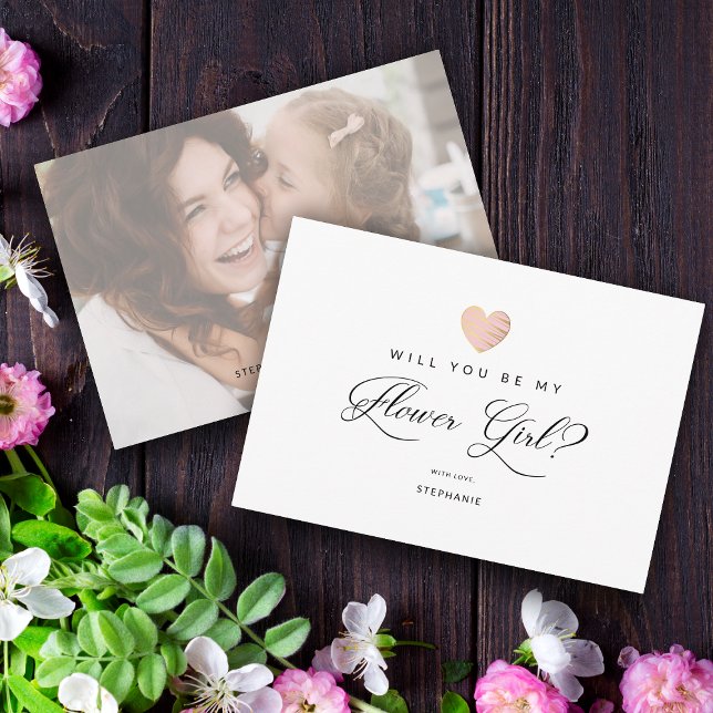 Photo Serez-Vous Ma Fille Fille Coeur Rose (Créateur téléchargé)