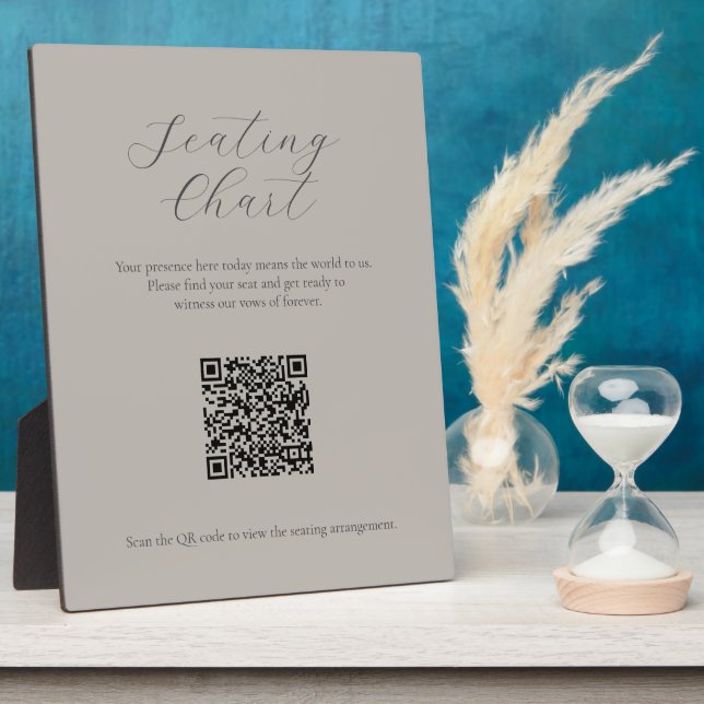 Photo Signe de tableau de sièges naturel avec plaque de  (Côté)