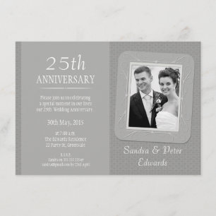 Photo Silver Invitation du 25e anniversaire du Mar