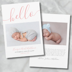 Photo Simple Baby Girl Faire-part de naissance