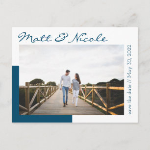 Photo simple Enregistrer la carte postale Date