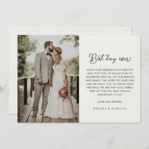 Photo simple Merci Mariage "Meilleur Jour Jamais"