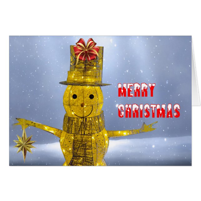 Photo Snowman pour carte postale (Devant horizontal)