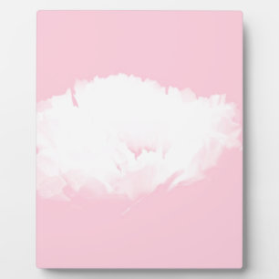 Photo Soft Pink White Peony Floral Plaque