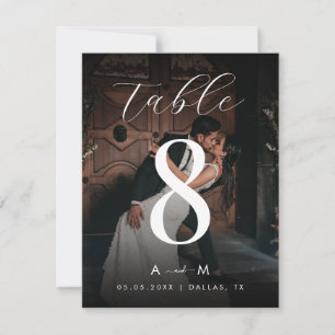 Photo sombre 4,25 x 5,5 Numéro de table de mariage
