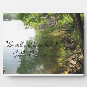 Photo "Soyez calme et sachez que je suis Dieu" plaque
