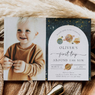 Photo spatiale Invitation d'anniversaire   Premier