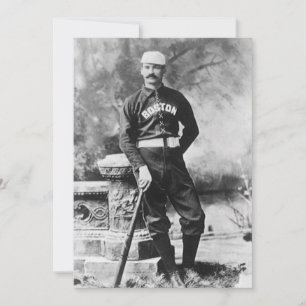 Photo sport vintage, Joueur de baseball de Boston