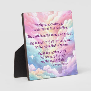 Photo St Hildegard de Bingen Cote Plaque avec Easel