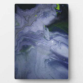 Photo Storm Acrylic Pour Painting Plaque