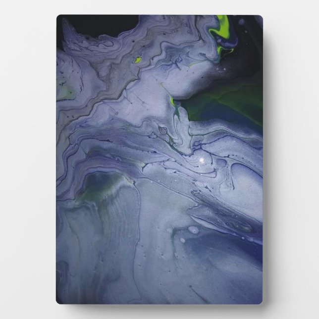 Photo Storm Acrylic Pour Painting Plaque (Devant)