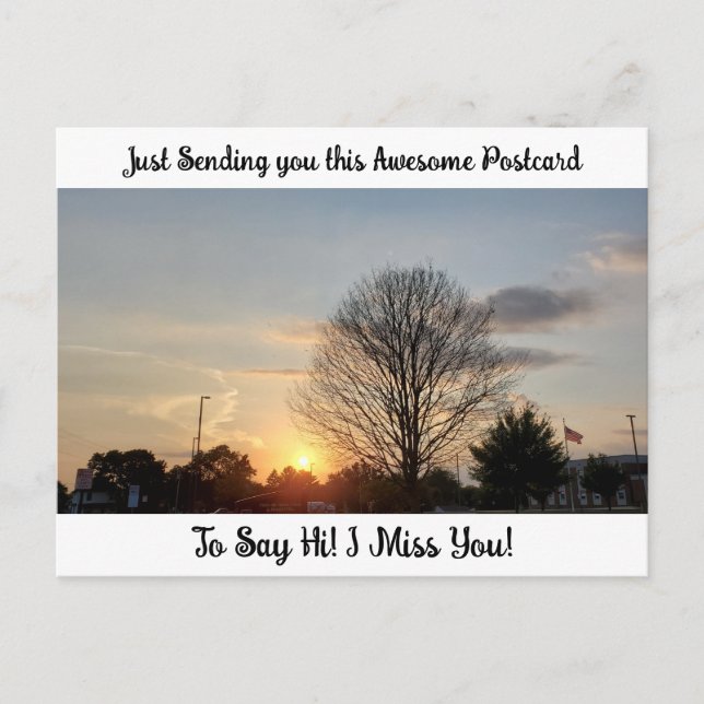 Photo Sunset "I Miss You", Hi Carte Postale (Devant)