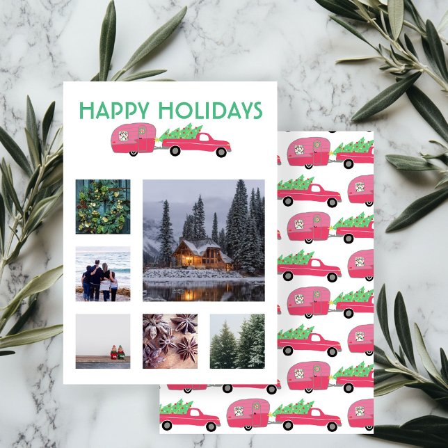 Photo sur mesure Camion Camper Trailer Carte de No (CUSTOM PHOTOS grid  Truck Camper Trailer Christmas Card
)