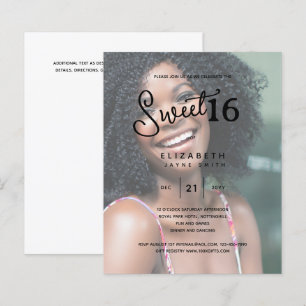 PHOTO SWEET 16 Moderne Élégant Budget Anniversaire