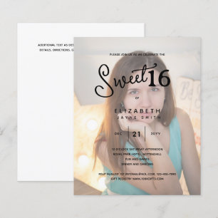 PHOTO SWEET 16 Moderne Élégant Budget Anniversaire