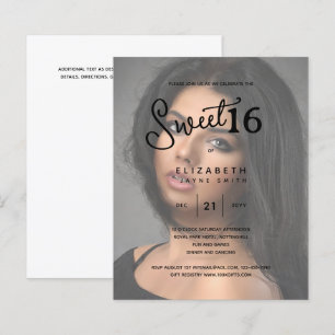PHOTO SWEET 16 Moderne Élégant Budget Anniversaire