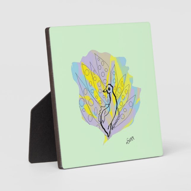 Photo Tabletop W/Canvas : Plaque de Pecock (Recto)