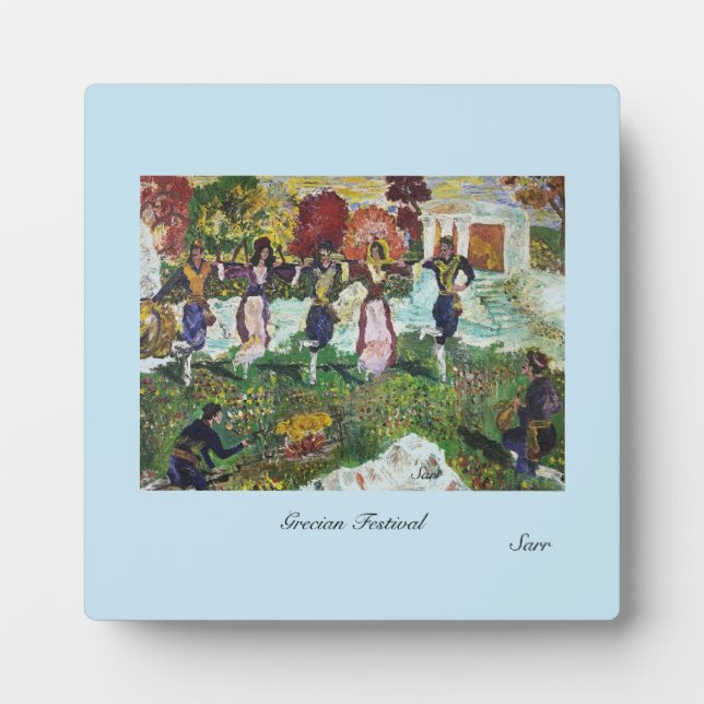 Photo Tablette Plaque Easel & Canvas : Grecian Festival (Devant)