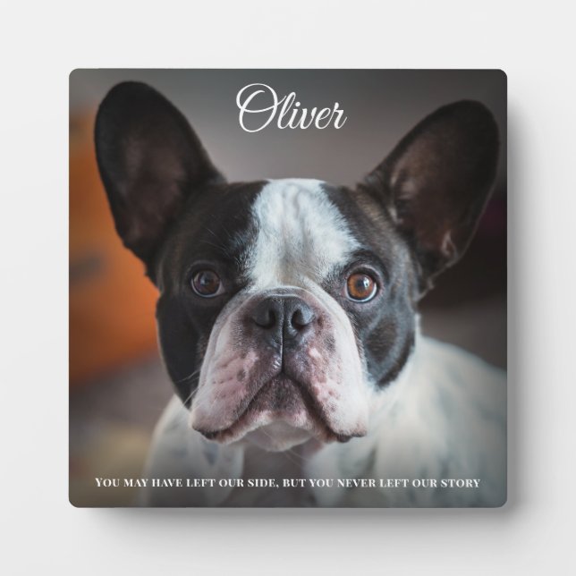 Photo Texte pour plaque commémorative de chien perdu ave (Devant)